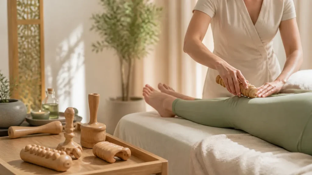 Maderotherapy wood therapy treatment in a Dubai wellness clinic