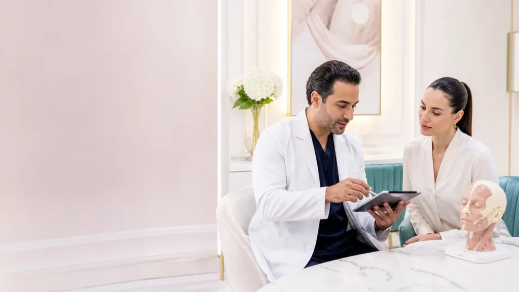 Nano fat grafting consultation at a Dubai plastic surgery clinic